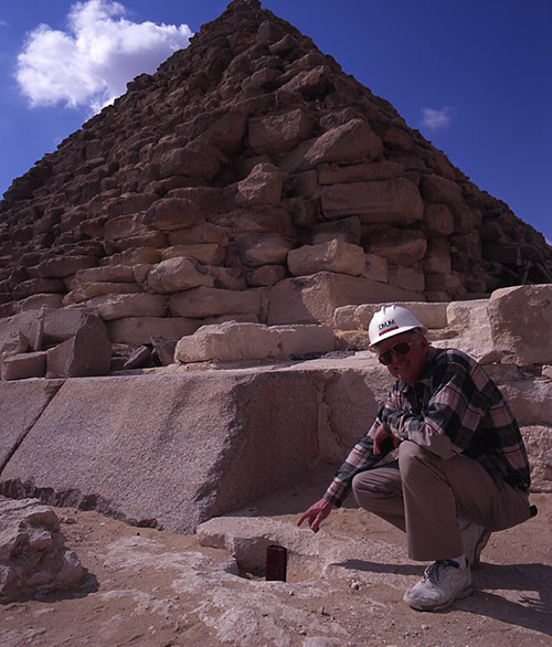 Photo of Dr. Craig B. Smith at the Queens Pyramid