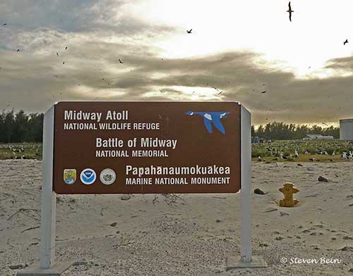 Photo of Midway Atoll Sign