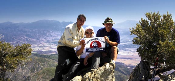 Photo of Ricardo Flores at Cucamonga Peak with Ralph and Shane