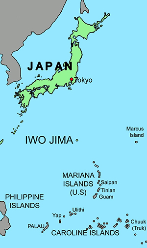 Map of Iwo Jima