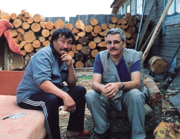 Photo of Pierre Odier with Yuri Ivanovich the Evenke Minority Leader