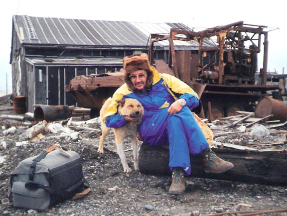 Photo of Pierre Odier Bonding with Guard Dog in Uelen Siberia