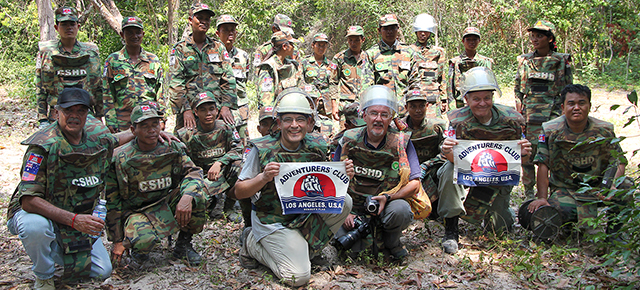 Rick Flores with Cambodian Self Help De-mining team