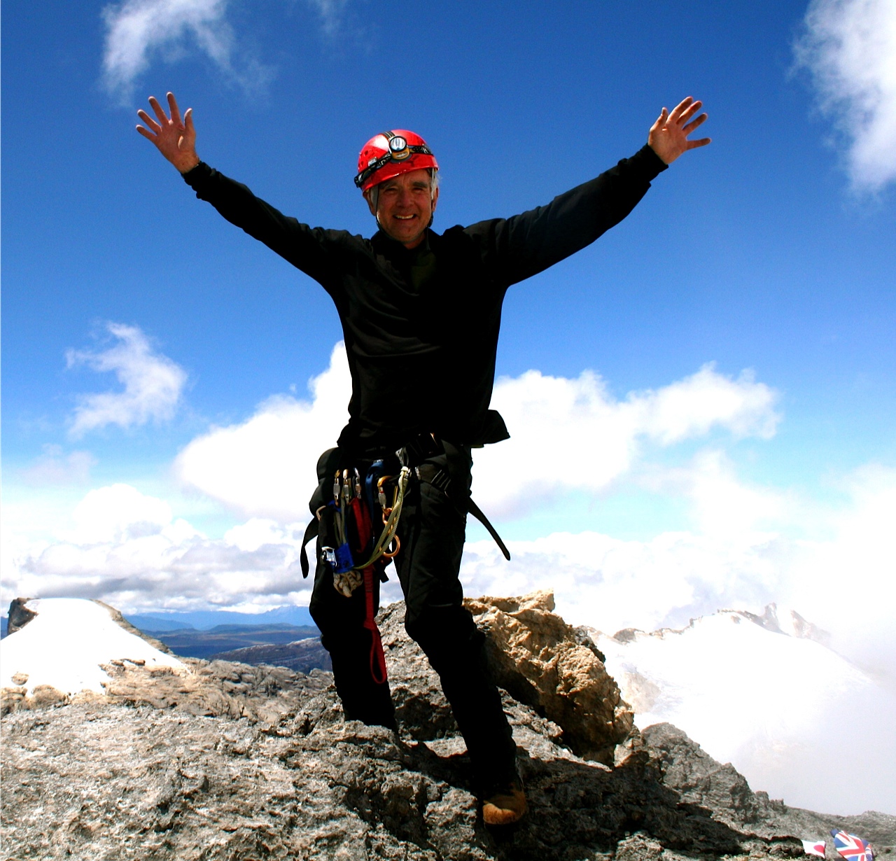 Photo of Bill Burke on the Summit of The Carstensz Pyramid