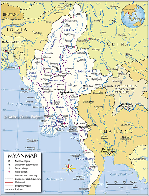 Myanmar Map