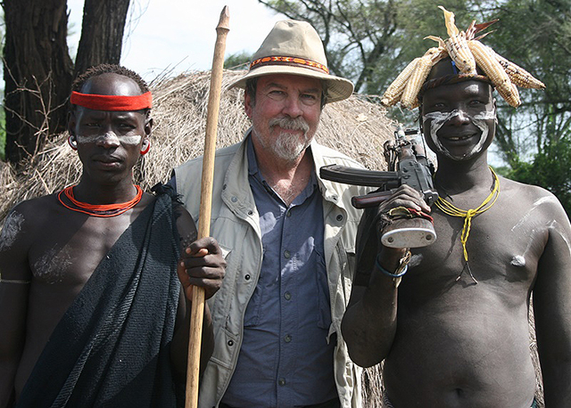 Jim Dorsey with Mursi Gunmen, Ethiopia