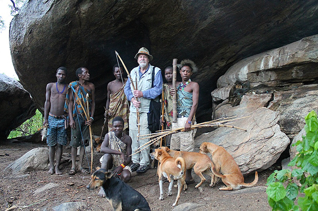 Jim Dorsey with Hadzabe Bushmen, Tanzania